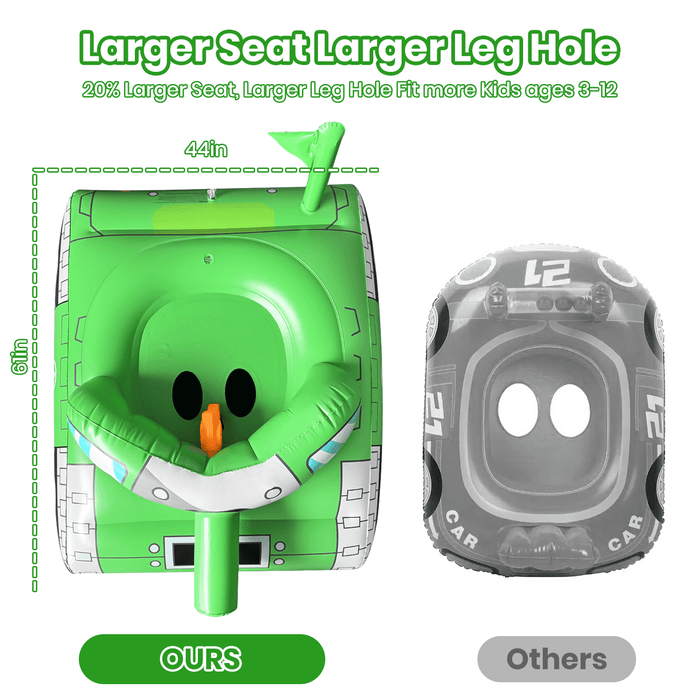 GVDV Inflatable Tank Pool Float for Adults & Kids, 61" x 44" Ride-On Float with Water Squirt Guns, Ideal for Summer Beach & Pool Party Water Battle Games - new