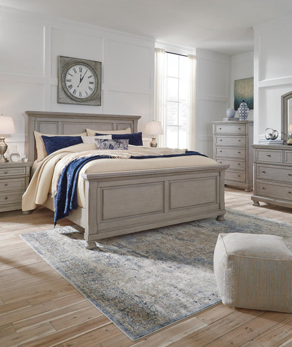 Lettner Light Gray Lettner King Panel Bed