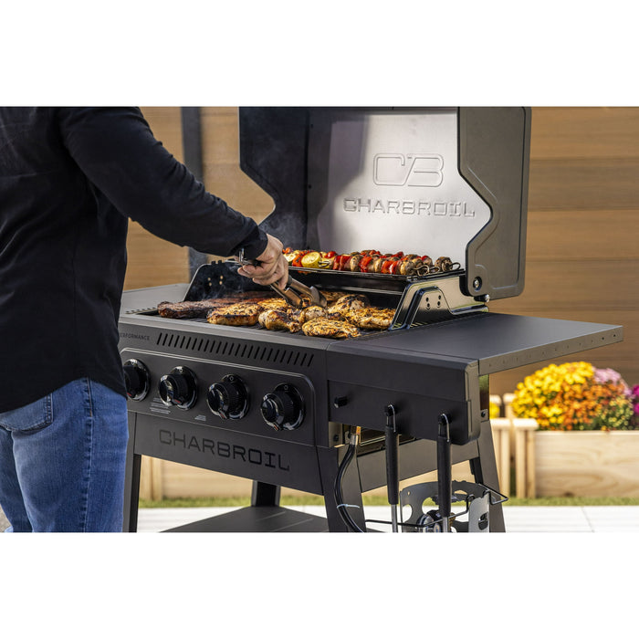 Charbroil Performance Series FlavorMax 4-Burner Gas Grill with Side Burner - open_box