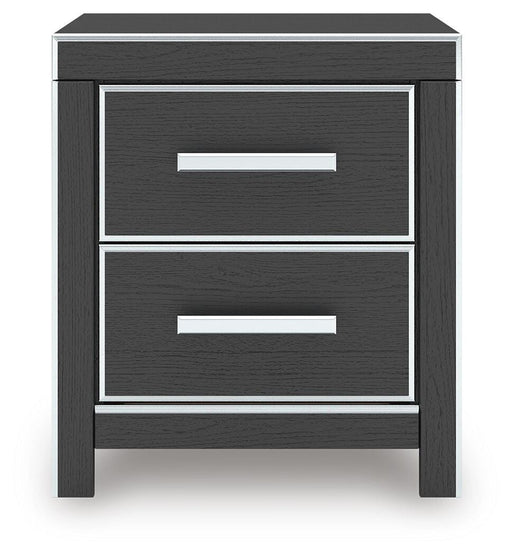 Birmonton Black Two Drawer Night Stand