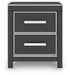 Birmonton Black Two Drawer Night Stand