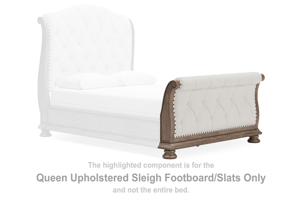 Ardenfield Light Brown Queen UPH Sleigh FTBD/Slats