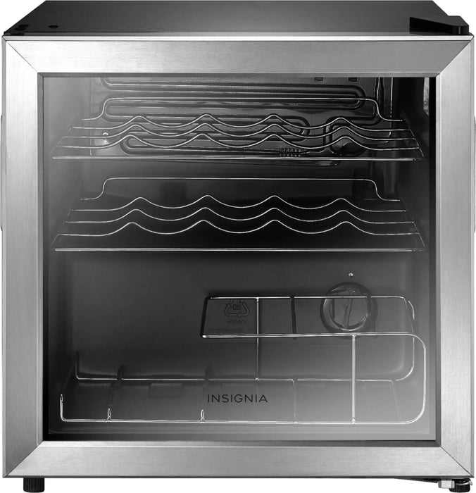 Insignia™ - 14-Bottle Wine Cooler - Stainless Steel - open_box