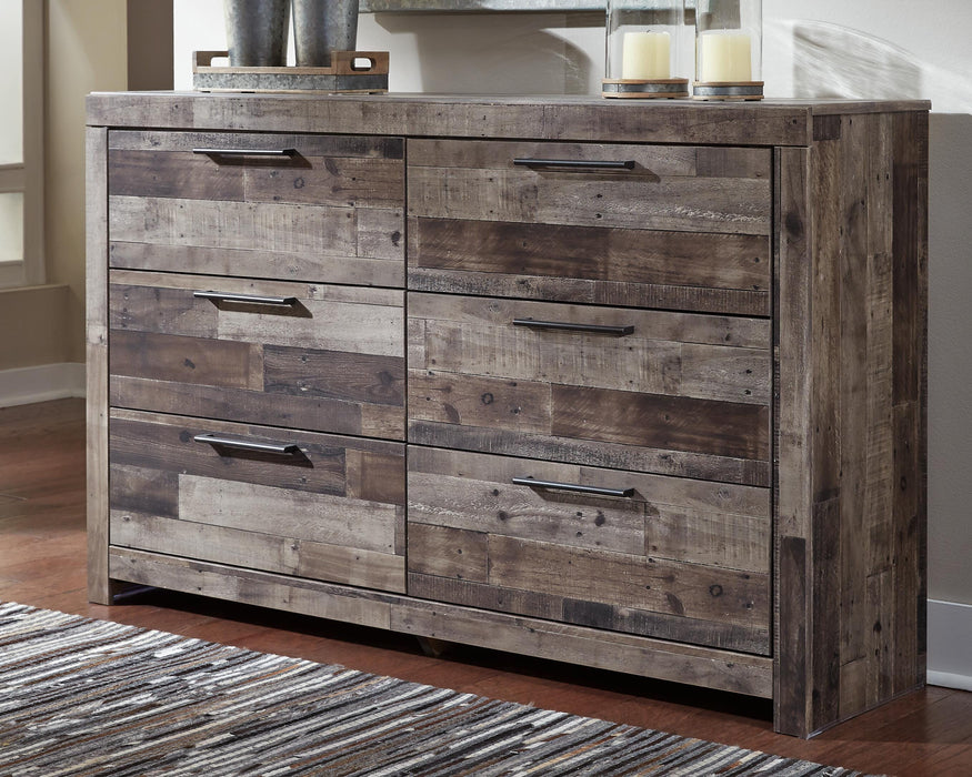 Derekson Multi Gray Six Drawer Dresser