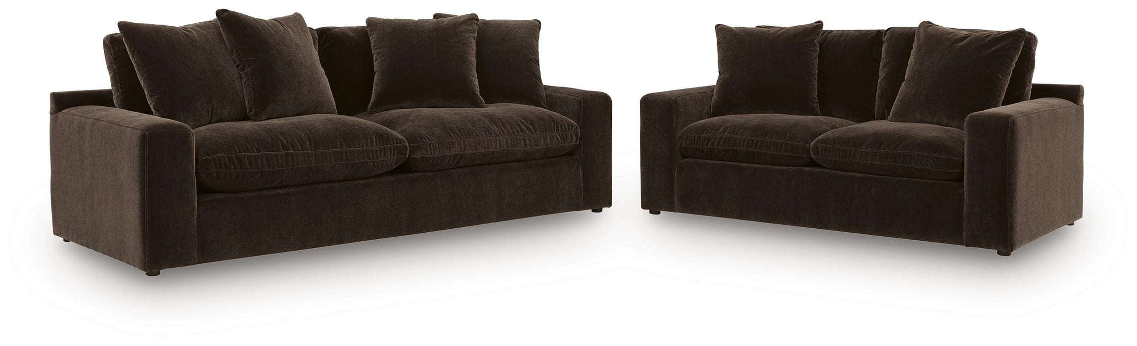Maxton Heights Bittersweet Maxton Heights Sofa and Loveseat