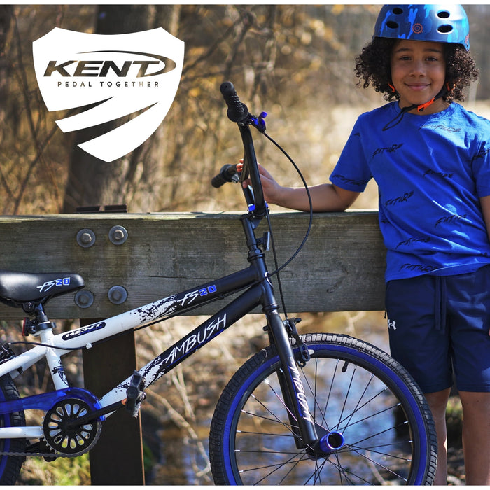 Kent Bicycles Ambush Boys' 20" BMX Kid Bike, Blue