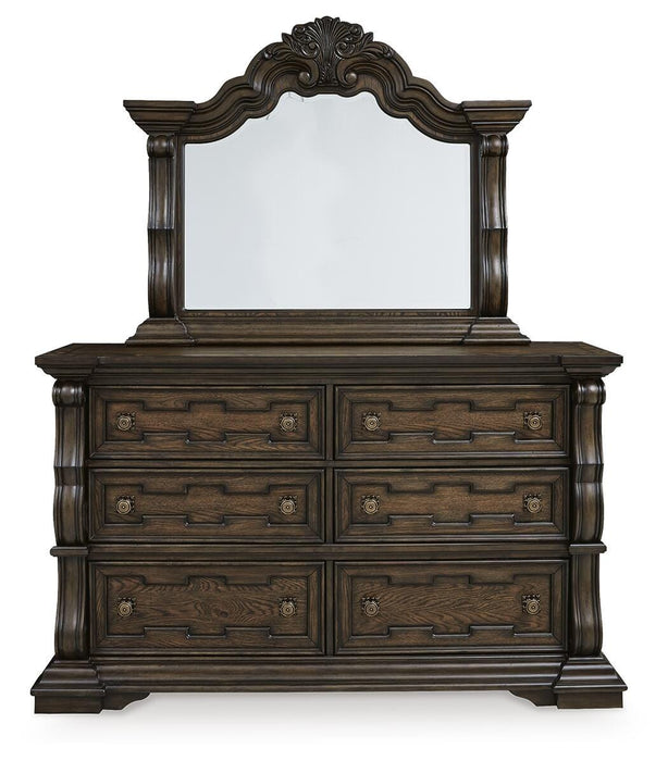 Maylee Dark Brown Maylee Dresser and Mirror