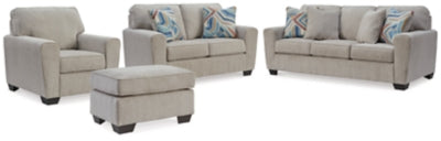 Cashton Ice Cashton Sofa, Loveseat, Chair and Ottoman