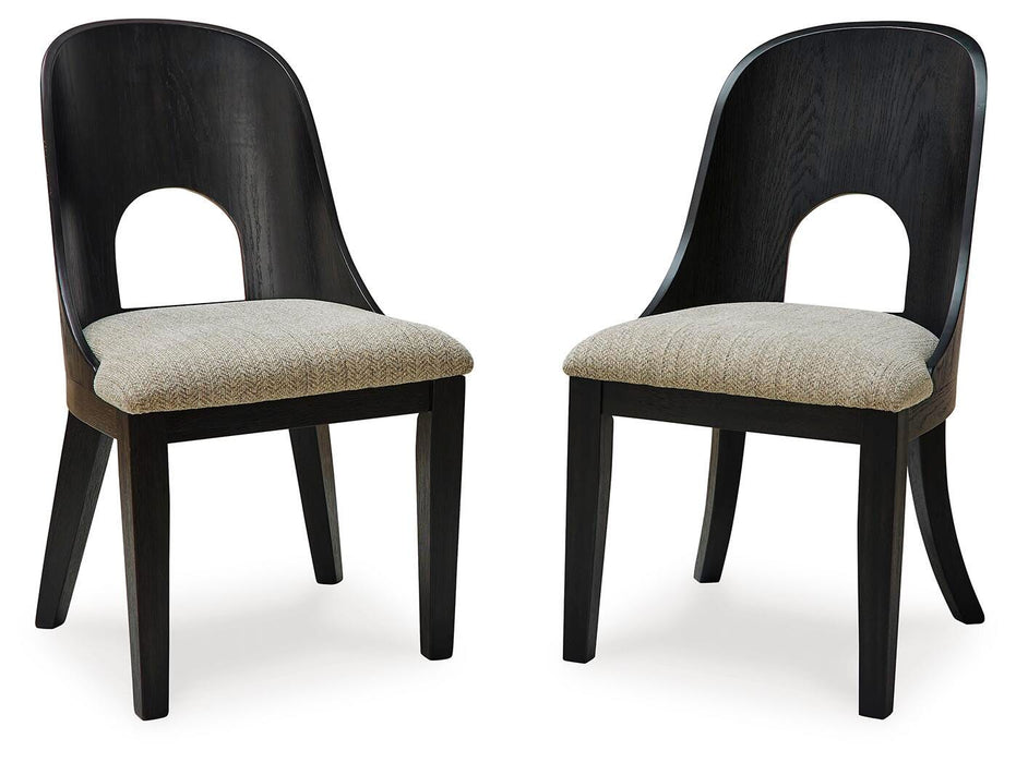 Rowanbeck Gray/Black Dining UPH Side Chair (Priced Per Item, Must Order 2, 4, 6, or 8)
