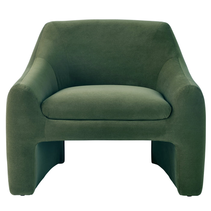 Better Homes & Gardens Emerson Curvy Accent Chair, Olive - new