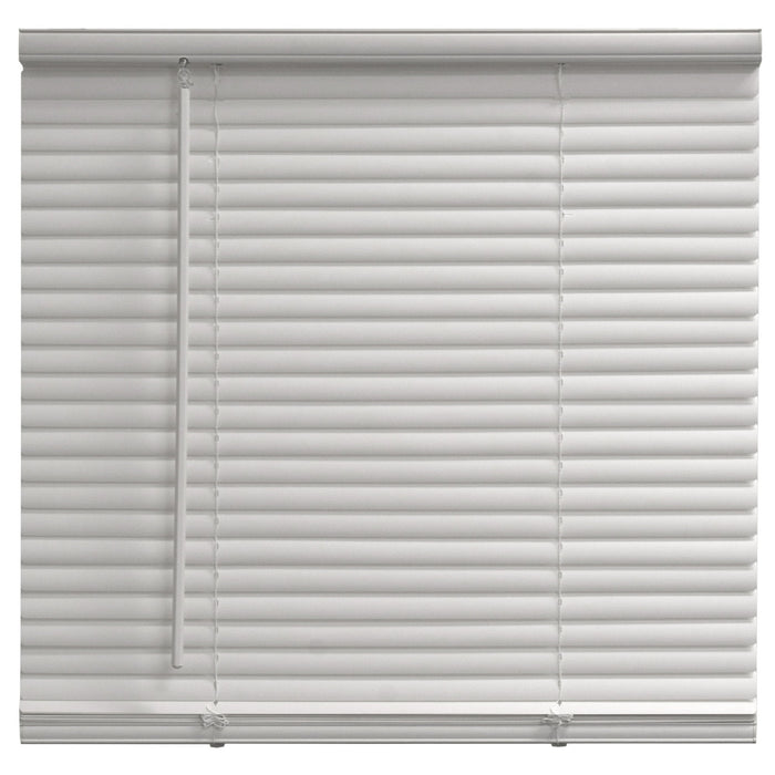 Mainstays 1" Cordless Vinyl Room Darkening Blinds, White, 23"W x 48"L - new