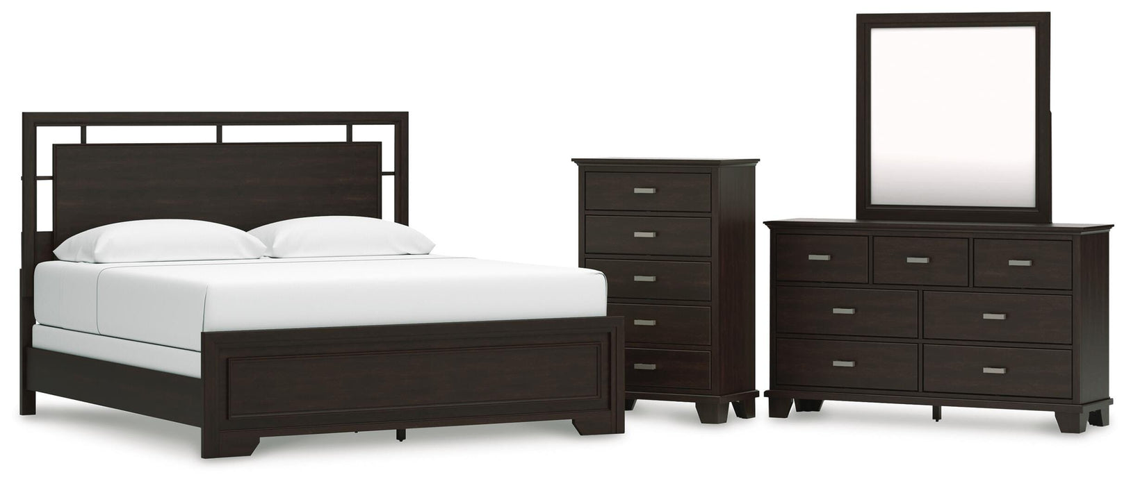 Covetown Dark Brown Bedroom Collection