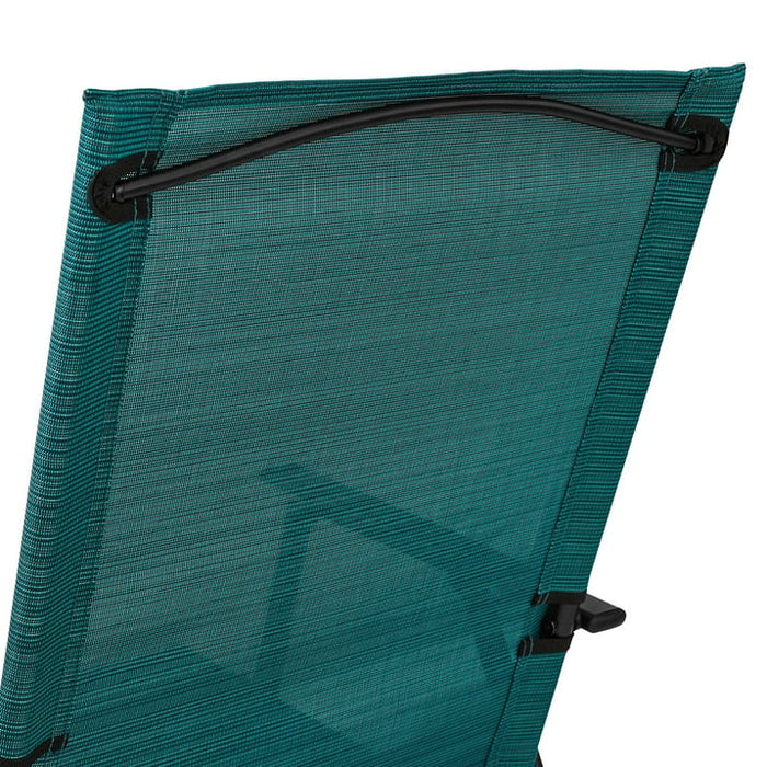 (2 pack) Mainstays Greyson Steel and Sling Folding Outdoor Patio Armchair - 2 Pack, Teal - new