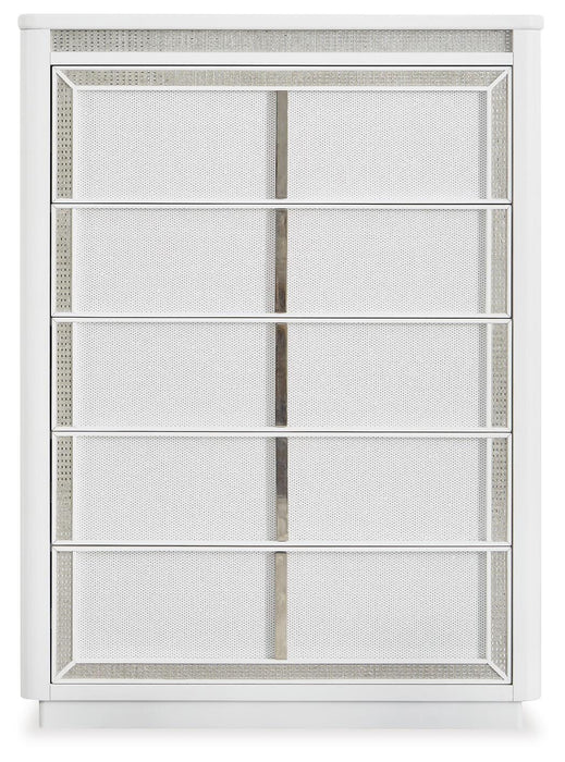 Chalanna White Five Drawer Chest