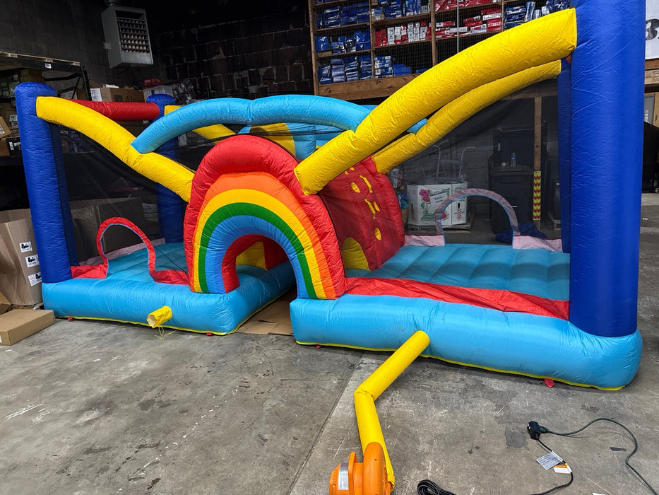 My 1st Jump N Play Rainbow Bounce House - use_like_new