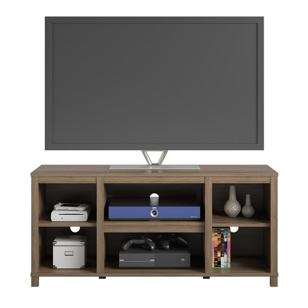 Mainstays Parsons TV Stand for TVs up to 50", Rustic Oak - new