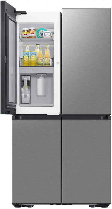 Samsung - Bespoke 29 Cu. Ft. 4-Door Flex French Door Refrigerator with Beverage Center - Stainless Steel - open_box
