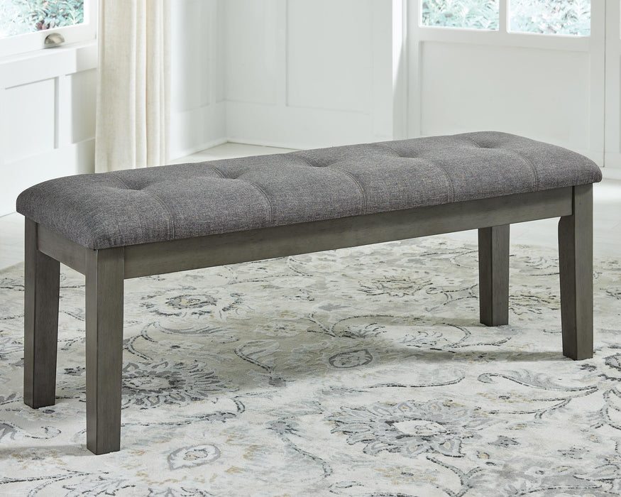Hallanden Two-tone Gray Large UPH Dining Room Bench