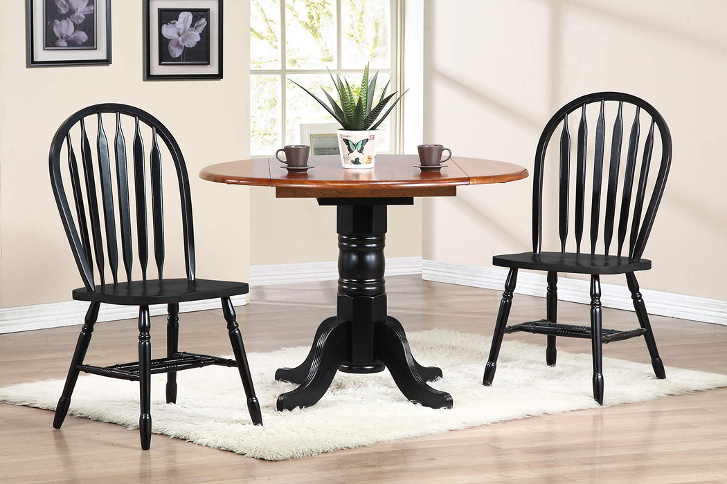 Set fo 2 Sunset Trading Black Cherry Selections Dining Chairs, Distressed Antique rub Through - new