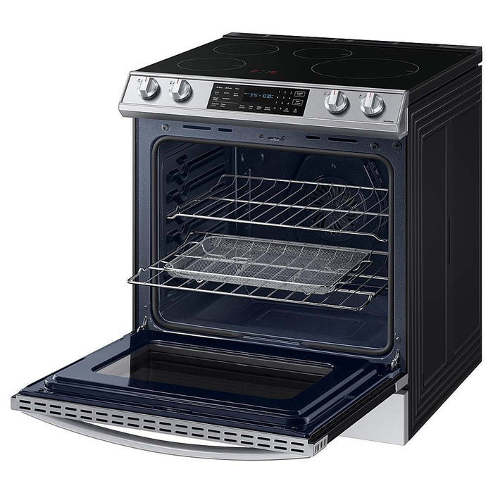 Samsung - 6.3 cu. ft. Smart Instant Heat Slide-in Induction Range with Air Fry & Convection+ - Stainless Steel - display_model