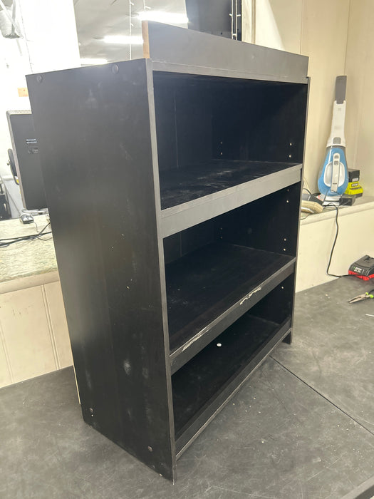 Mainstays Framed 3-Shelf Bookcase with Adjustable Shelves, True Black Oak - new