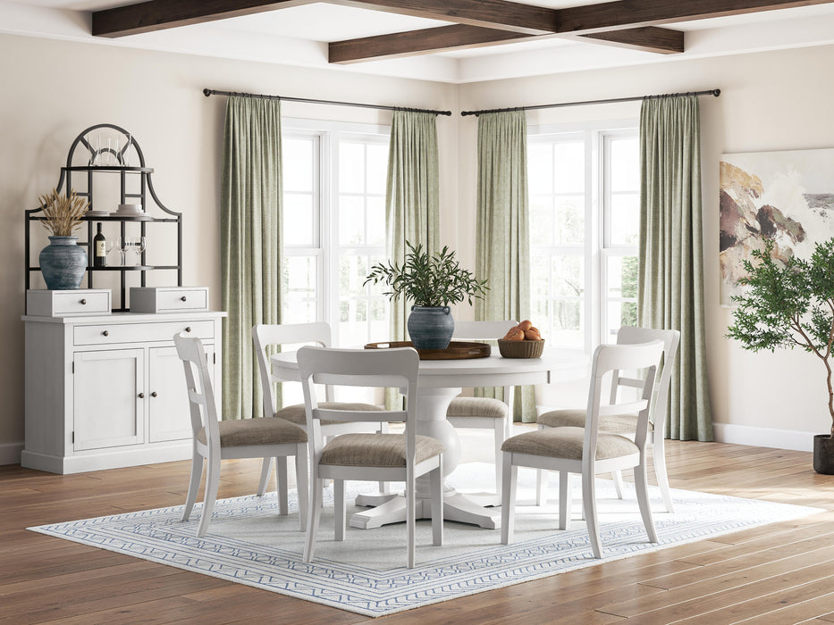 Chadworth White Chadworth Dining Table and 6 Chairs