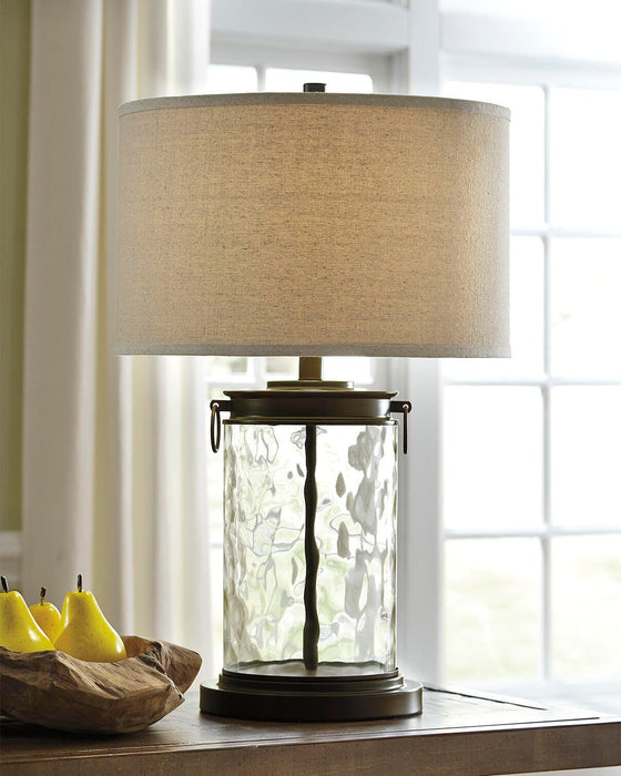 Tailynn Clear/Bronze Finish Glass Table Lamp (1/CN)