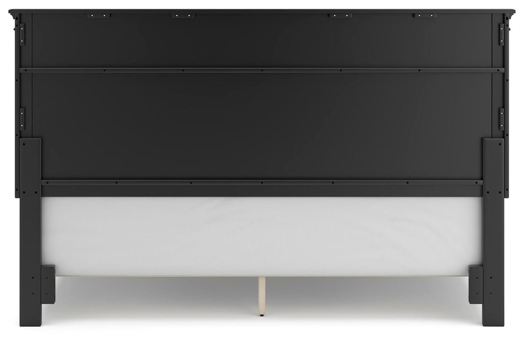 Lanolee Black Lanolee California King Panel Bed