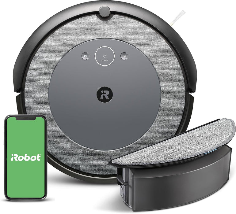 iRobot Roomba Combo i5 Robot Vacuum & Mop - Clean by Room with Smart Mapping, Works with Alexa, Personalized Cleaning Powered OS, Ideal for Pet Hair, Carpet and Hard Floors | Smart mapping, Alexa support, personalized cleaning, pet-hair pickup
