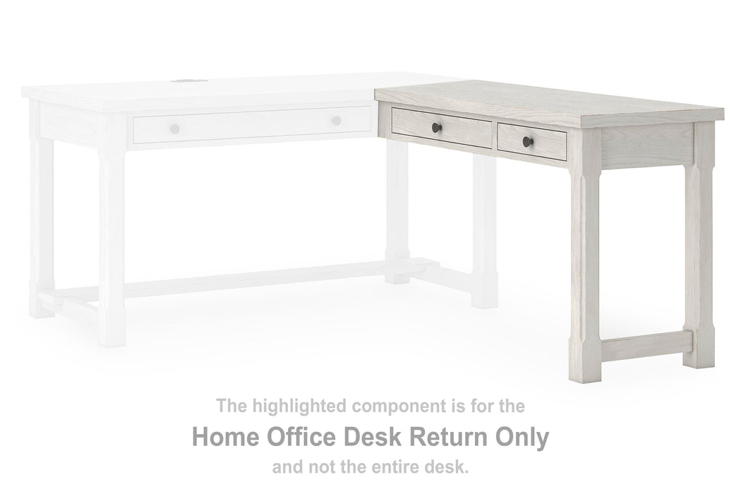 Robbinsdale Antique White Home Office Desk Return