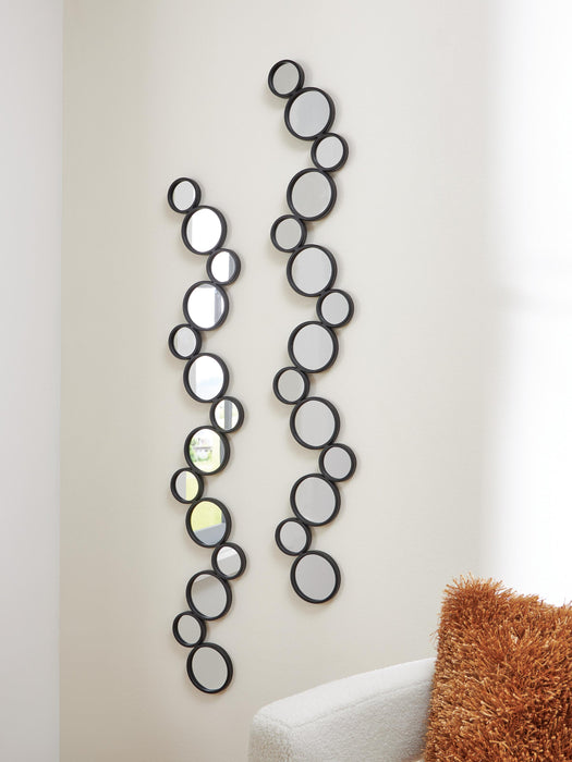 Vinler Black Accent Mirror Set (Priced Per Item, Must Order 2, 4, 6, or 8)