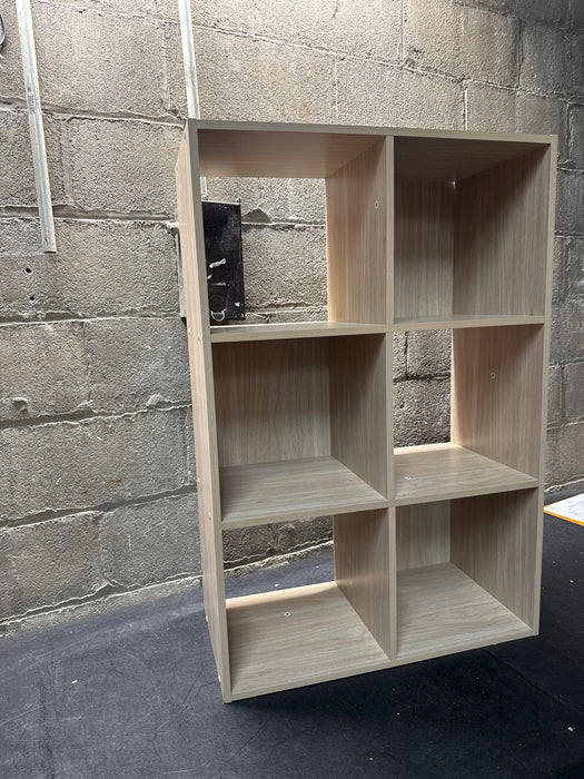 Mainstays 6 Cube Storage Organizer, Spring Pine - new