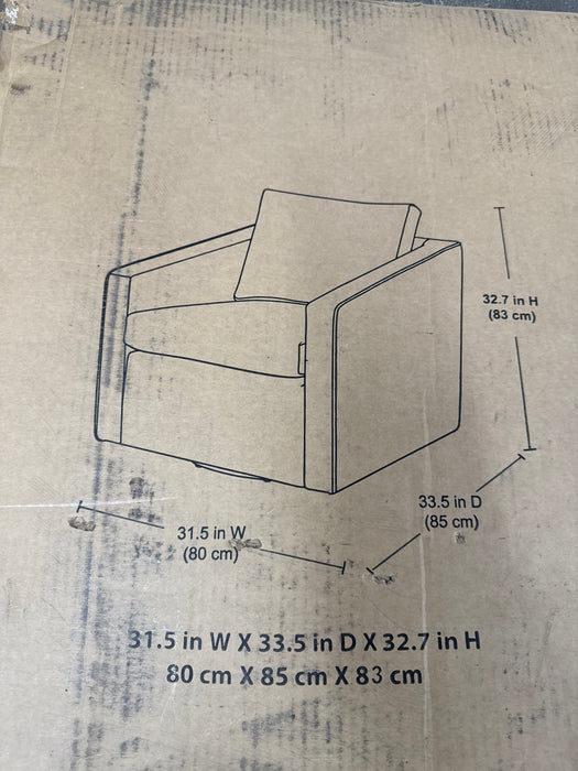 Better Homes & Gardens Steele Swivel Accent Chair, Camel Faux Leather - new