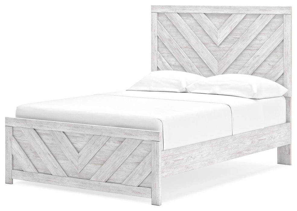 Cayboni Whitewash Cayboni Full Panel Bed
