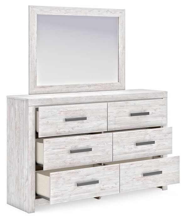 Cayboni Whitewash Cayboni Dresser and Mirror