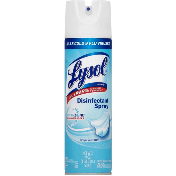 Lysol Disinfectant Spray, Crisp Linen, 19 oz - open_box