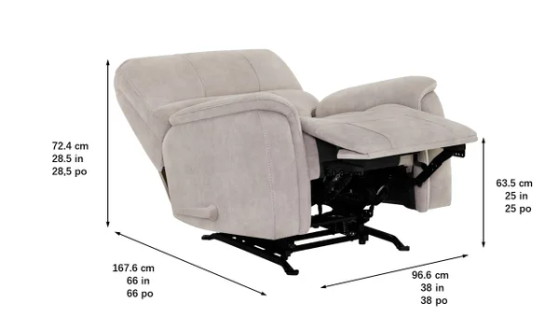 True Innovations Hayden Manual Rocker Recliner - new