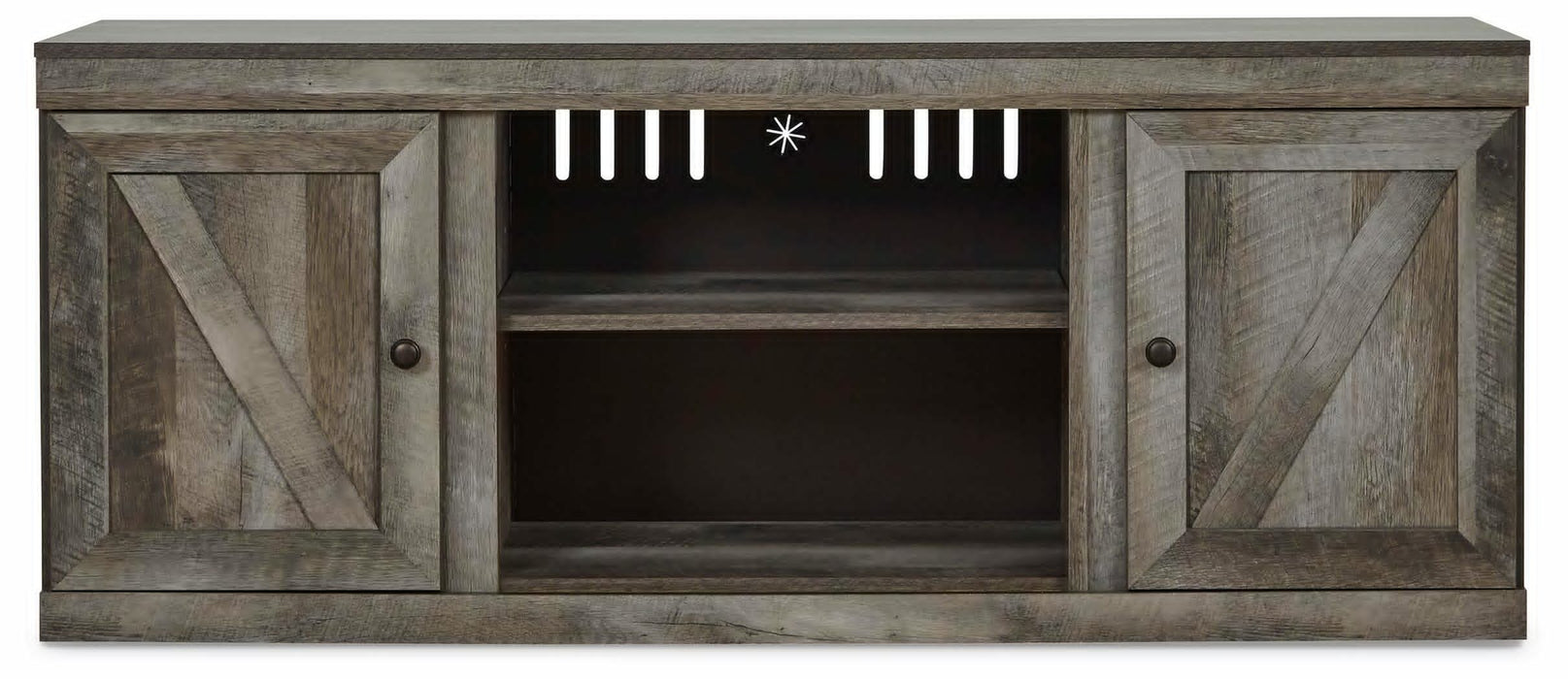 Wynnlow Gray LG TV Stand w/Fireplace Option