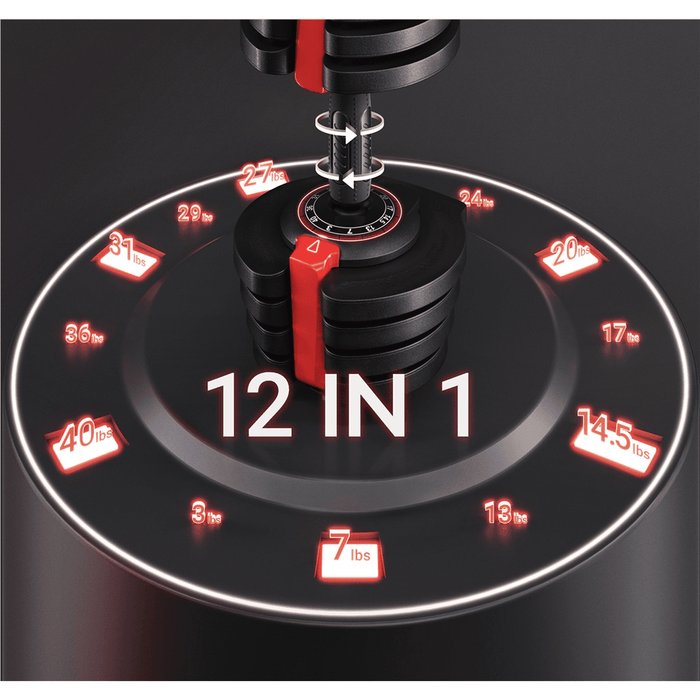 Yaheetech 40lb Adjustable Dumbbell Set with Anti-Slip Handle and Tray, Black - new