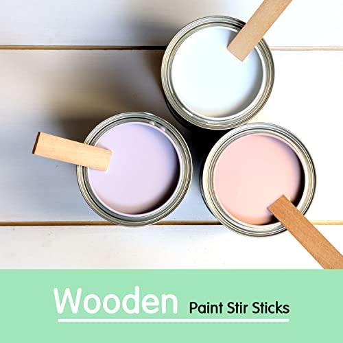 WoodU Paint Craft Sticks 21"- Bamboo Wax Sticks, Natural Wood Popsicle Sticks for Home, Office - Hard Wood Stirrers - Wooden Craft Sticks Mixing Paddles for Epoxy or Resin & Garden Sign - ne