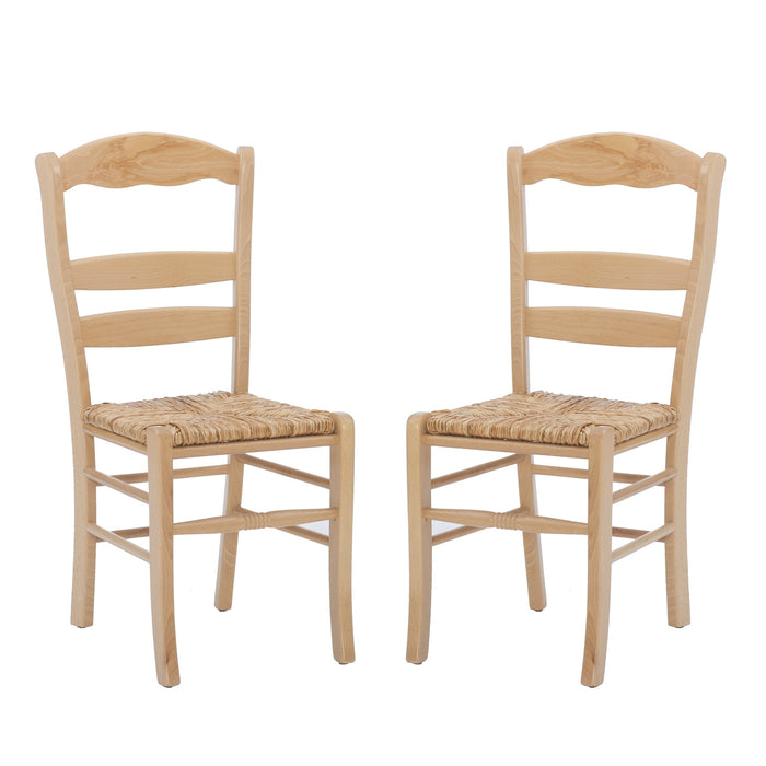 linon richlee dining chair with rush seat, set of 2, natural (please be advised that sets may be missing pieces or otherwise incomplete) - new
