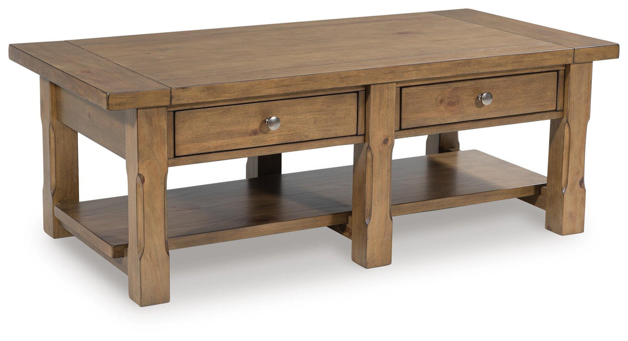 Vandenmore Medium Brown Rectangular Cocktail Table