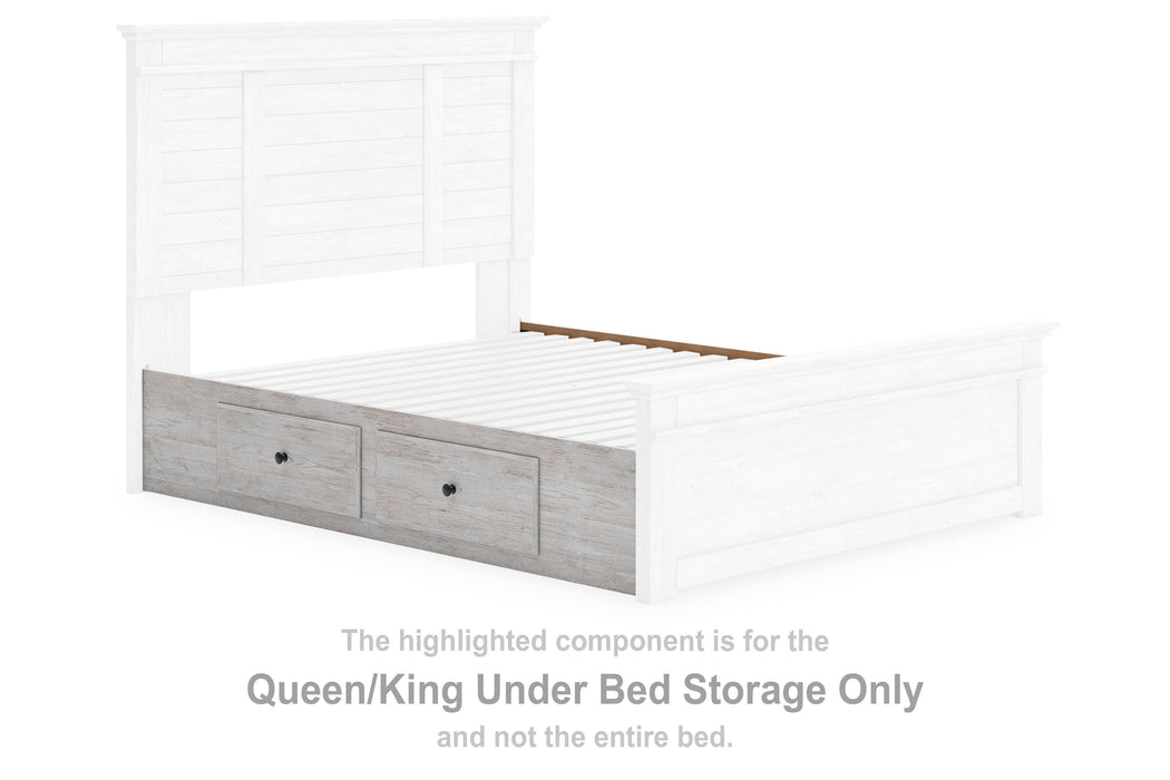 Fenderport Whitewash Queen/King Under Bed Storage