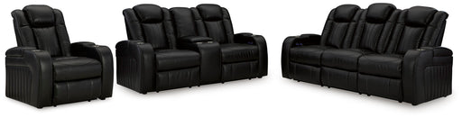 Caveman Den Midnight Caveman Den Sofa, Loveseat and Recliner