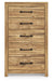 Branstony Brown Five Drawer Chest