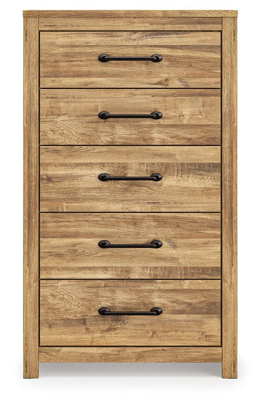 Branstony Brown Five Drawer Chest