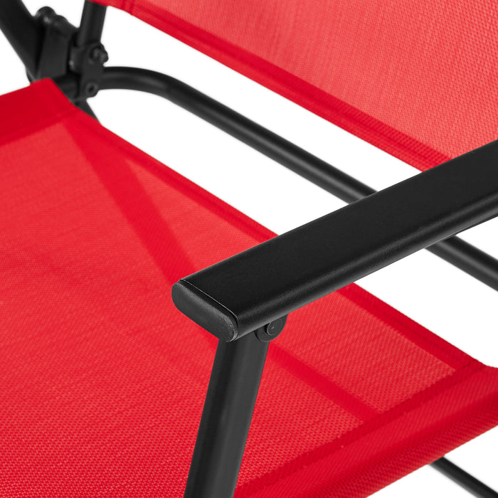 Mainstays Albany Lane Steel 6-Piece Outdoor Dining Set, Red - new