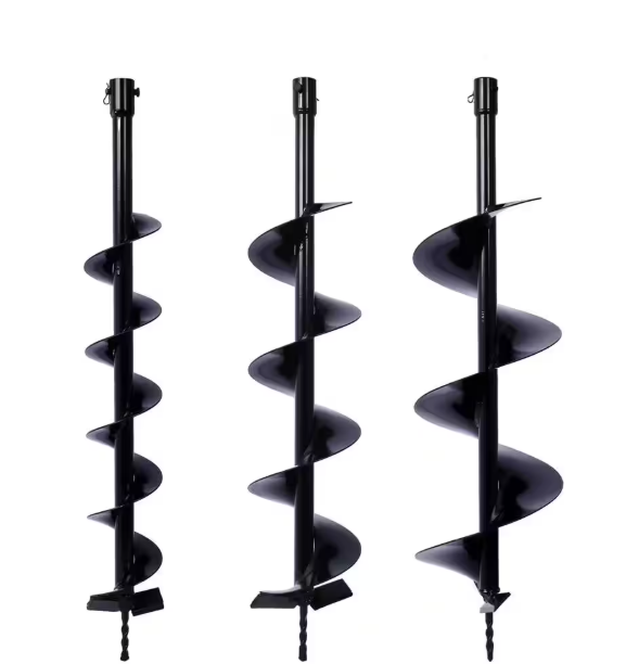 Auger Drill Bits for Planting Set of 3-Garden Auger Drill Bit Spiral Drill Bit for 3/4 in. Shaft Post Hole Digger Bulbs - open_box
