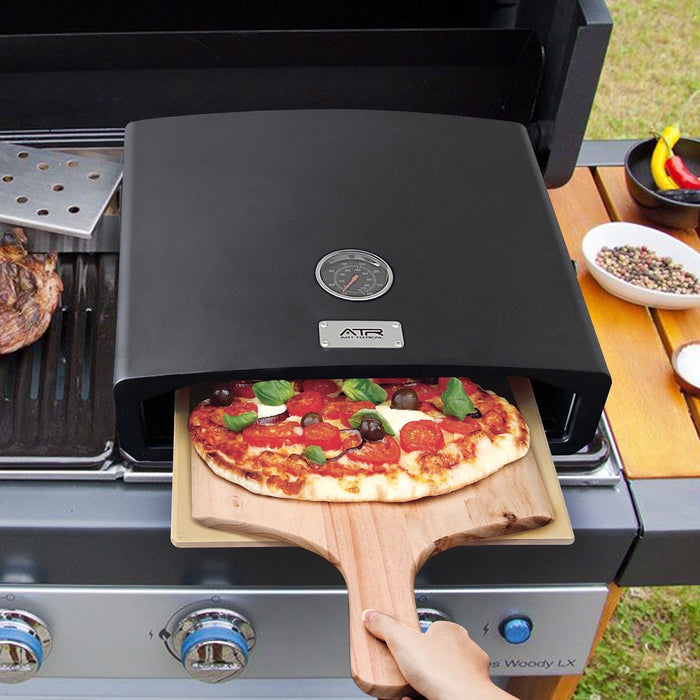 JP OUTDOOR Outdoor Grill Top Pizza Oven, Charcoal Pizza Oven, Black - new