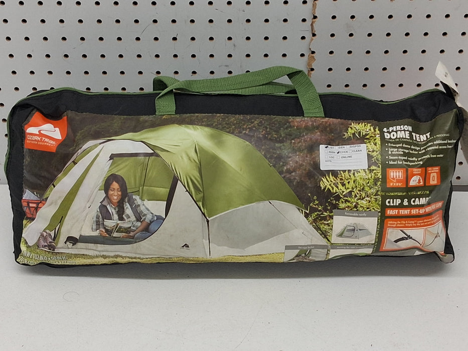 Ozark Trail 4-Person Clip & Camp Dome Tent with Rainfly - new